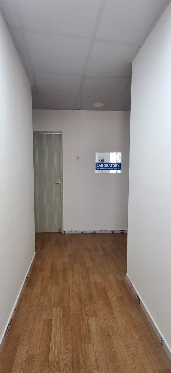 Corridor leading to the laboratory