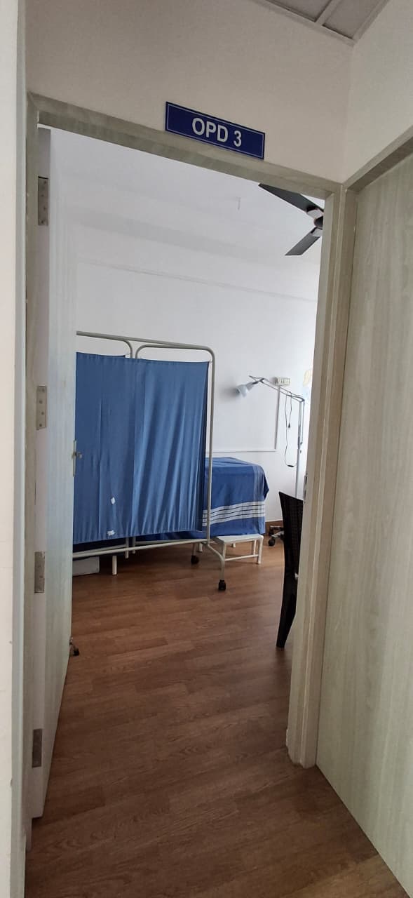 OPD Room 3 with examination bed